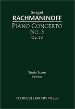 Piano Concerto No. 3, Op. 30 - Study Score: Vocal Score