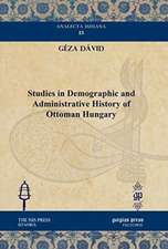 David, G: Studies in Demographic and Administrative History