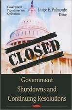 Government Shutdowns & Continuing Resolutions