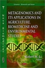 Metagenomics & Its Applications in Agriculture, Biomedicine & Environmental Studies