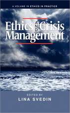 Ethics and Crisis Management (Hc)