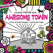 Awesome Town Coloring Poster Book