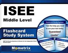 ISEE Middle Level Flashcard Study System