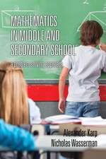 Mathematics in Middle and Secondary School