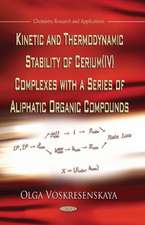 Kinetic and Thermodynamic Stability of Cerium (IV) Complexes with a Series of Aliphatic Organic Compounds