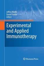 Experimental and Applied Immunotherapy