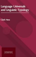 Language Universals and Linguistic Typology