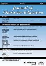 Journal of Character Education Volume 15 Issue 2 2019