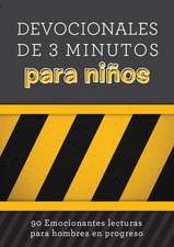 Devocionales de 3 Minutos Para Niños: 90 Lecturas Emocionantes Para Hombres En Construcción