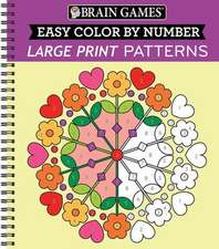 Brain Games - Color by Number - Large Print: Patterns (Stress Free Coloring Book)