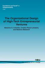 The Organizational Design of High-Tech Entrepreneurial Ventures