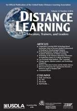 Distance Learning Vol 13 Issue 4