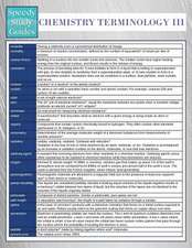 Chemistry Terminology III (Speedy Study Guides)