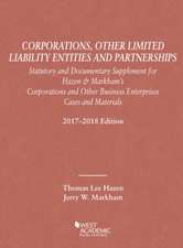 Corporations, Other Limited Liability Entities Partnerships, Statutory Documentary Supplement