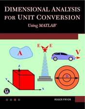 Dimensional Analysis for Unit Conversions Using MATLAB