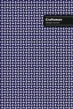 Craftsman Lifestyle Journal, Creative Write-in Notebook, Dotted Lines, Wide Ruled, Medium Size (A5), 6 x 9 (Blue)