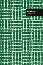 Craftsman Lifestyle Journal, Creative Write-in Notebook, Dotted Lines, Wide Ruled, Medium Size (A5), 6 x 9 (Green)