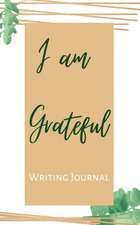 I am Grateful Writing Journal - Brown Green Framed - Floral Color Interior And Sections To Write People And Places