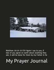 My Prayer Journal: Matthew 18:19-20 ESV Again I Say to You, If Two of You Agree on Earth about Anything They Ask, It Will Be Done for The