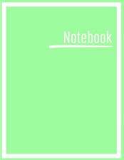 Notebook: College Ruled, Lined, Notebook for School, Work, 1 Subject, Sea Green, Soft Cover