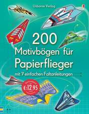 200 Motivbögen für Papierflieger