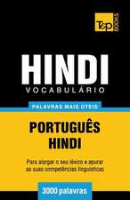 Vocabulario Portugues-Hindi - 3000 Palavras Mais Uteis