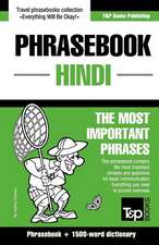 English-Hindi Phrasebook and 1500-Word Dictionary