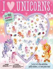 Puffy Stickers I Love Unicorns