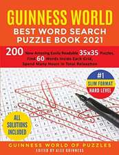 Guinness World Best Word Search Puzzle Book 2021 #1 Slim Format Hard Level