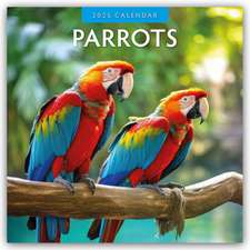 Parrots - Papageien 2025 - 16-Monatskalender