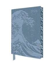 Katsushika Hokusai: The Great Wave 2026 Artisan Art Vegan Leather Diary Planner - Page to View with Notes