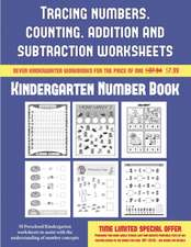 Kindergarten Number Book (Tracing numbers, counting, addition and subtraction)