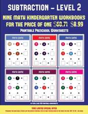 Printable Preschool Worksheets (Kindergarten Subtraction/taking away Level 2)