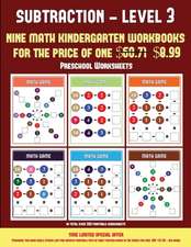 Preschool Worksheets (Kindergarten Subtraction/Taking Away Level 3)