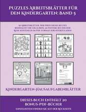 Kindergarten-Hausaufgabenblätter (Puzzles Arbeitsblätter für den Kindergarten