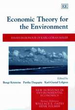 Economic Theory for the Environment – Essays in Honour of Karl–Göran Mäler