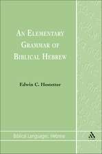 An Elementary Grammar of Biblical Hebrew