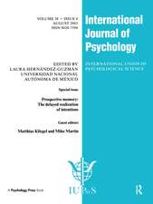 Prospective Memory: The Delayed Realization of Intentions: A Special Issue of the International Journal of Psychology