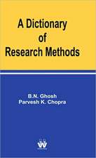 A Dictionary of Research Methods