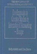 Developments in Country Studies in International Accounting – Europe