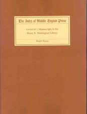 The Index of Middle English Prose Handlist I – Manuscripts in the Henry E. Huntington Library