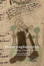 Middle English Lyrics – New Readings of Short Poems