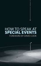 How to Speak at Special Events