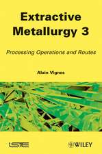 Extractive Metallurgy – V 3