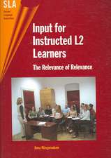 Input for Instructed L2 Learners