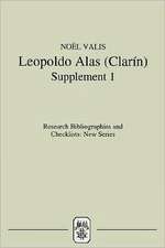 Leopoldo Alas ^Clarín] – An Annotated Bibliography: Supplement I