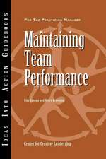 Maintaining Team Performance