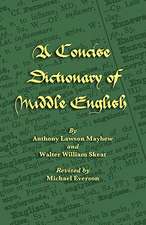 A Concise Dictionary of Middle English