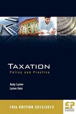 Taxation: Policy and Practice: 2012/13