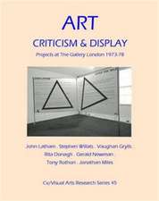 Art, Criticism and Display.